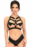 Black Stretchy Body Harness w/Silver Hardware - Daisy Corsets - Flyclothing LLC