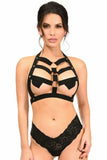 Black Stretchy Body Harness w/Gold Hardware - Daisy Corsets - Flyclothing LLC