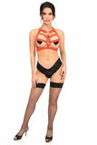 Red Stretchy Body Harness w/Gold Hardware - Daisy Corsets - Flyclothing LLC