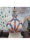 Daisy Corsets Tie Dye Print Stretchy Body Harness w/Silver Hardware - Daisy Corsets - Flyclothing LLC