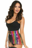 Daisy Corsets Rainbow Glitter Fringe Mini Skirt - Daisy Corsets - Flyclothing LLC
