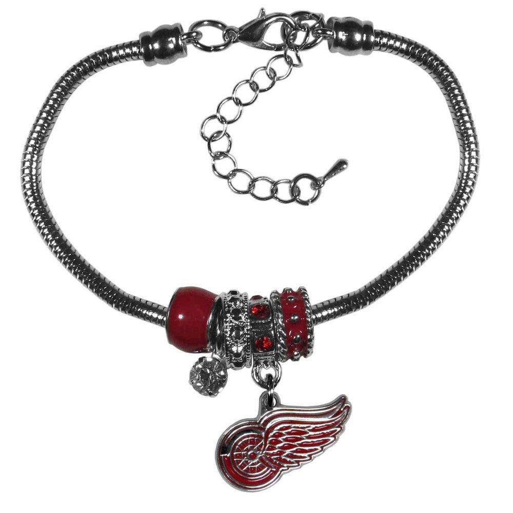 Detroit Red Wings® Euro Bead Bracelet - Siskiyou Buckle - Flyclothing LLC