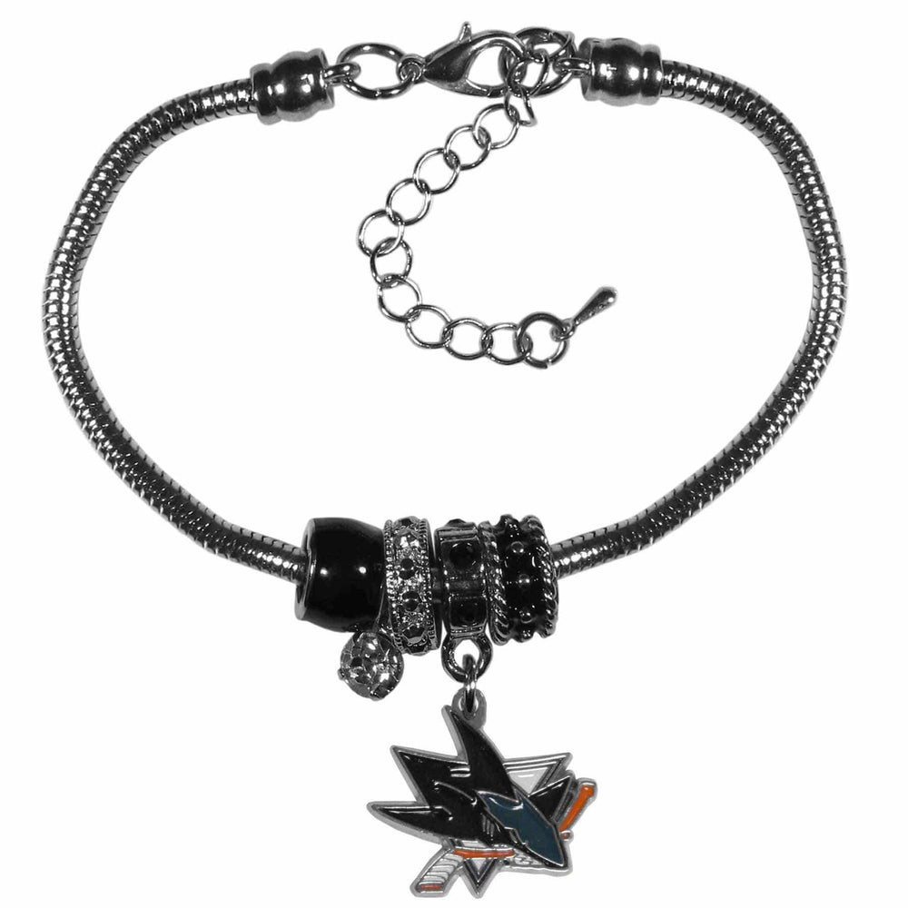 San Jose Sharks® Euro Bead Bracelet - Siskiyou Buckle - Flyclothing LLC