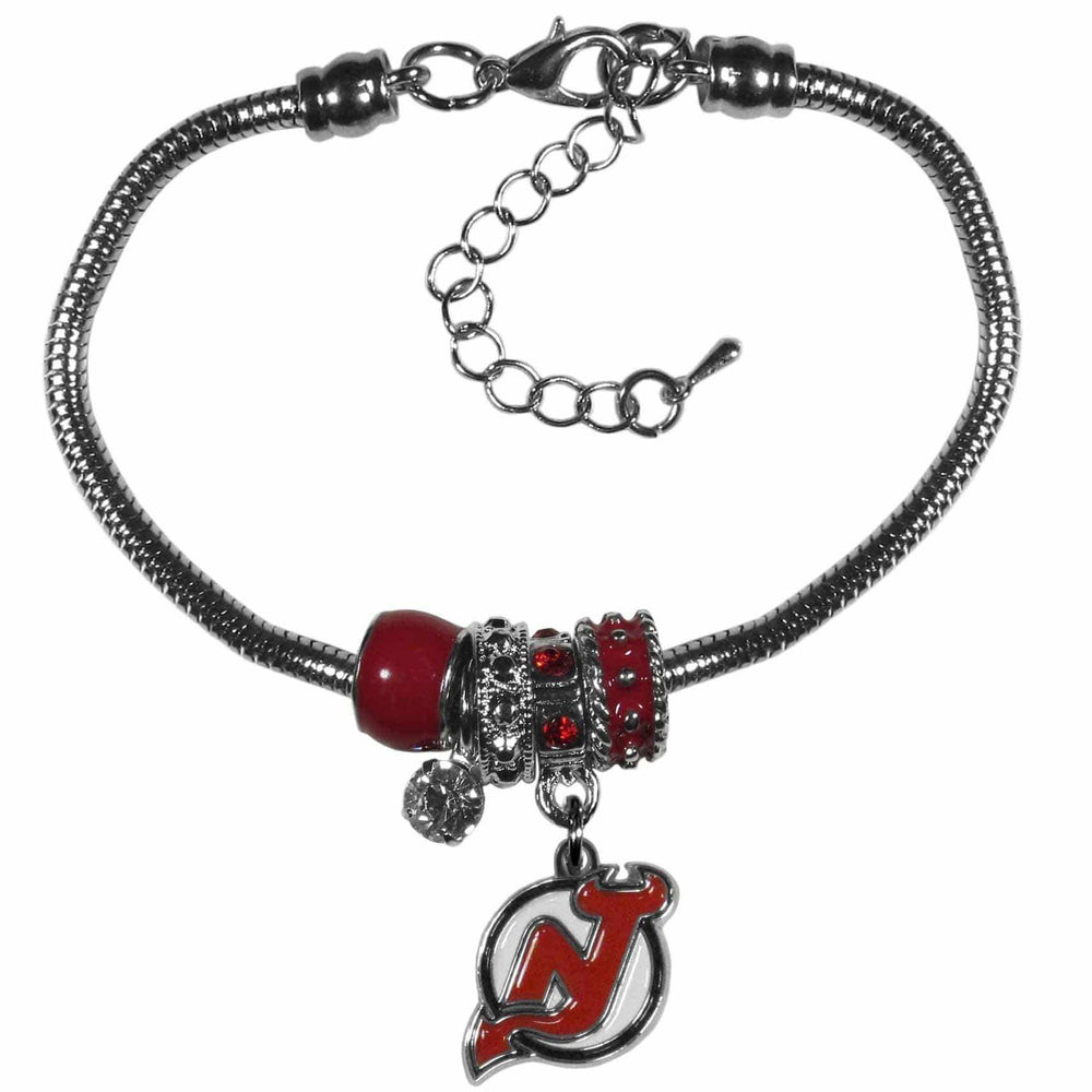 New Jersey Devils® Euro Bead Bracelet - Siskiyou Buckle - Flyclothing LLC