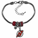 New Jersey Devils® Euro Bead Bracelet - Siskiyou Buckle - Flyclothing LLC
