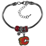 Calgary Flames® Euro Bead Bracelet - Siskiyou Buckle - Flyclothing LLC
