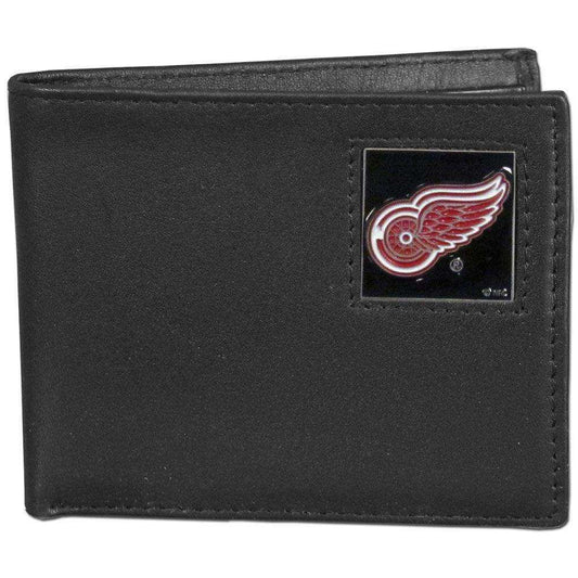 Detroit Red Wings® Leather Bi-fold Wallet Packaged in Gift Box - Siskiyou Buckle - Flyclothing LLC