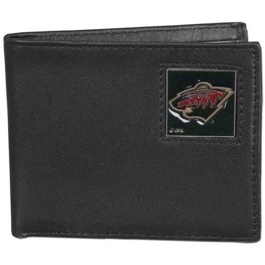 Minnesota Wild® Leather Bi-fold Wallet - Siskiyou Buckle - Flyclothing LLC