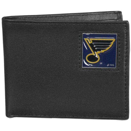 St. Louis Blues® Leather Bi-fold Wallet Packaged in Gift Box - Siskiyou Buckle - Flyclothing LLC