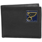 St. Louis Blues® Leather Bi-fold Wallet Packaged in Gift Box - Siskiyou Buckle - Flyclothing LLC