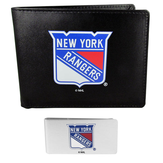 New York Rangers Bi-fold Wallet & Money Clip - Flyclothing LLC