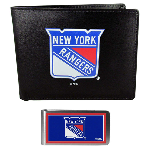 New York Rangers Bi-fold Wallet & Color Money Clip - Siskiyou Buckle - Flyclothing LLC