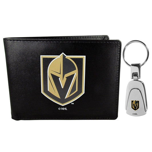 Vegas Golden Knights Bi-fold Wallet & Steel Key Chain - Flyclothing LLC