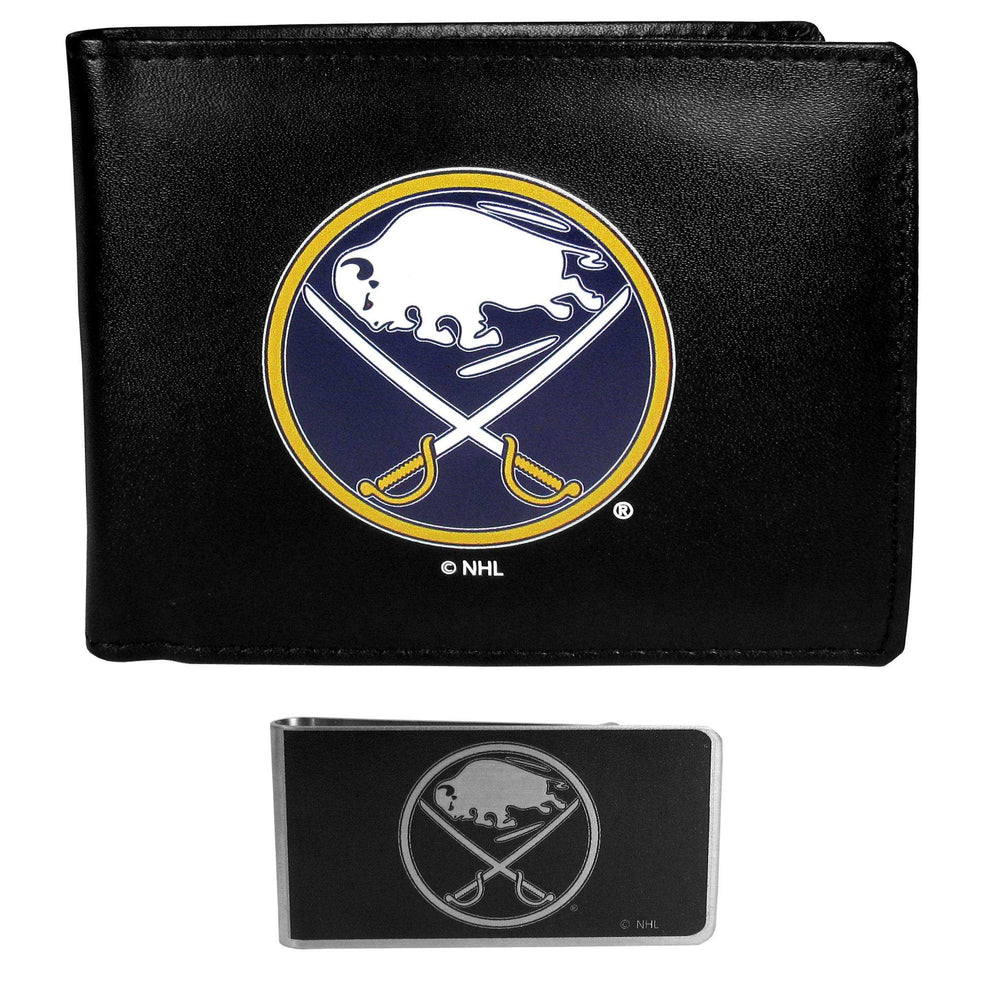 Buffalo Sabres Bi-fold Wallet & Black Money Clip - Siskiyou Buckle - Flyclothing LLC