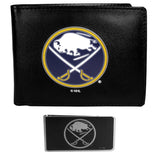 Buffalo Sabres Bi-fold Wallet & Black Money Clip - Siskiyou Buckle - Flyclothing LLC
