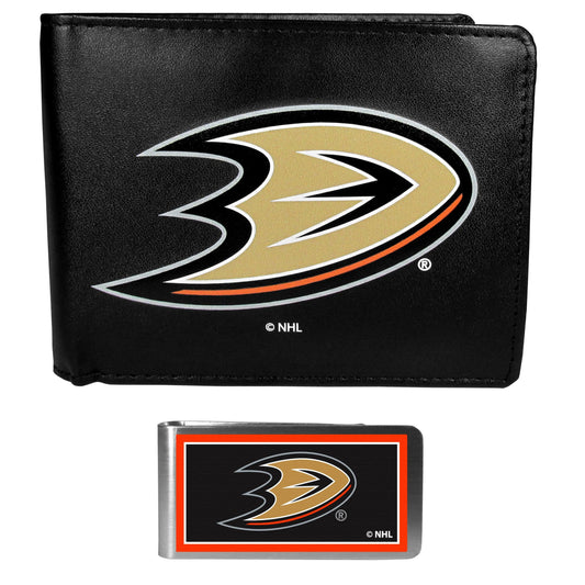 Anaheim Ducks Bi-fold Wallet & Color Money Clip - Flyclothing LLC