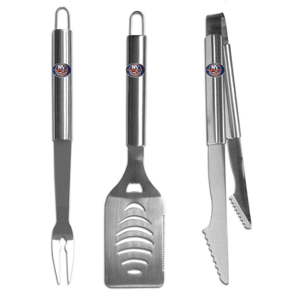 New York Islanders® 3 pc Stainless Steel BBQ Set - Siskiyou Buckle - Flyclothing LLC