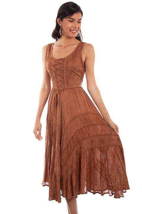 Scully BEIGE LACE FRONT DRESS - Scully Leather - Flyclothing LLC