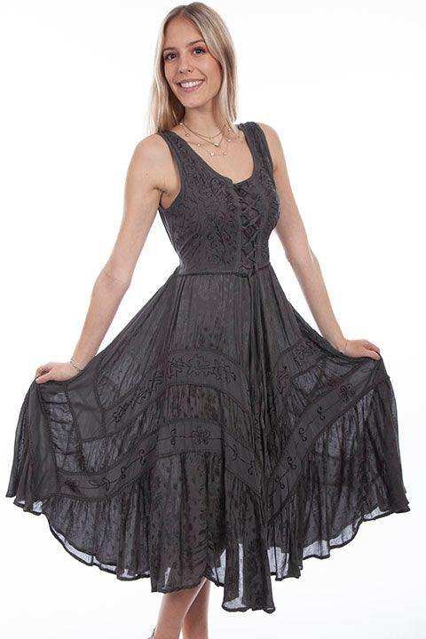 Scully GUN METAL LACE FRONT DRESS - Scully Leather - Flyclothing LLC