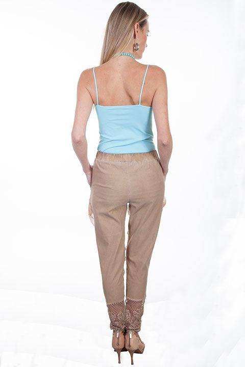Scully SAND CHIFFON PANEL/LACE BOTTOM PANTS - Scully Leather - Flyclothing LLC