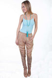 Scully SAND CHIFFON PANEL/LACE BOTTOM PANTS - Scully Leather - Flyclothing LLC