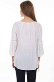 Scully IVORY HI/LO BLOUSE W/CROCHET LACE INSETS - Scully Leather - Flyclothing LLC