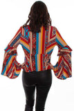 Scully SERAPE L/S TOP W/RUFFLE - Scully Leather - Flyclothing LLC