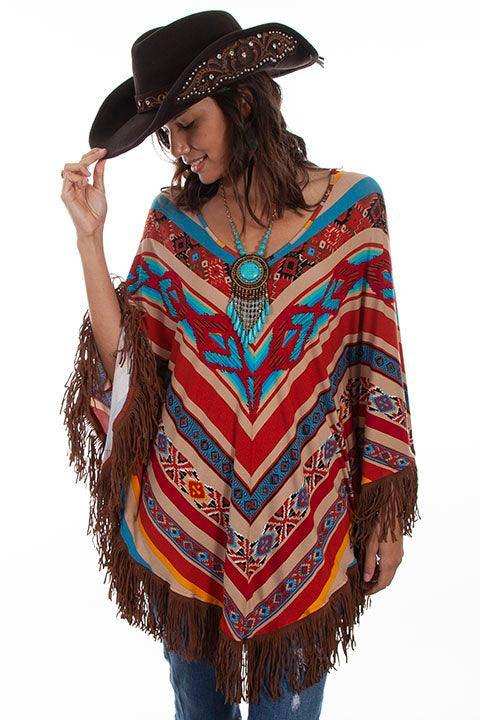 Scully SERAPE PONCHO W/MITERED SEAMS - Scully Leather - Flyclothing LLC