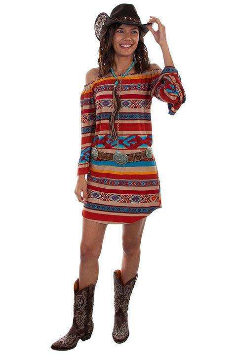 Scully SERAPE PEASANT DRESS OFF SHOULDER - Scully Leather - Flyclothing LLC