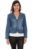 Scully DENIM PEPLUM DENIM JACKET - Scully Leather - Flyclothing LLC