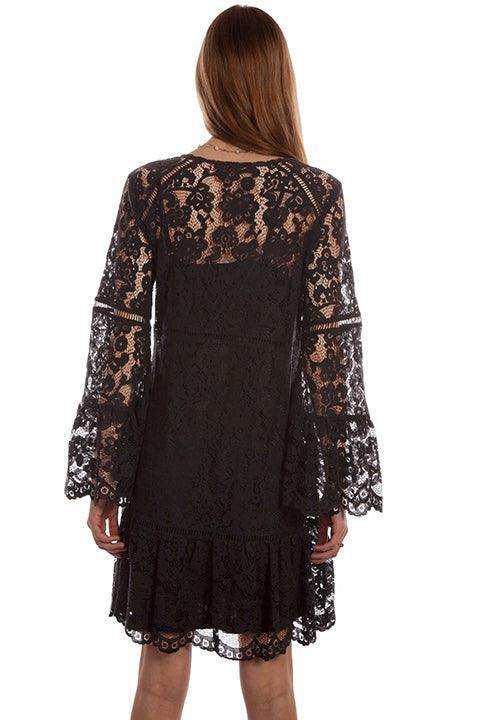 Scully Lace Dress with Flare Sleeves - Scully Leather - Flyclothing LLC