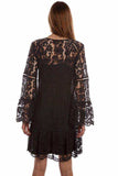 Scully Lace Dress with Flare Sleeves - Scully Leather - Flyclothing LLC