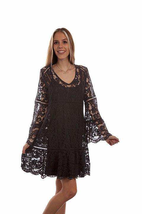 Scully Lace Dress with Flare Sleeves - Scully Leather - Flyclothing LLC