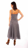 Scully Leather 100% Cotton Grey Long Cotton Dress - Scully Leather - Flyclothing LLC