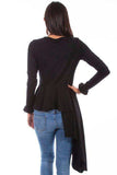 Scully BLACK TOP W/ASYMMETRICAL PEPLUM - Scully Leather - Flyclothing LLC
