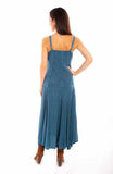 Scully Leather 100% Rayon Electric Blue Long Rayon Dress - Scully Leather - Flyclothing LLC