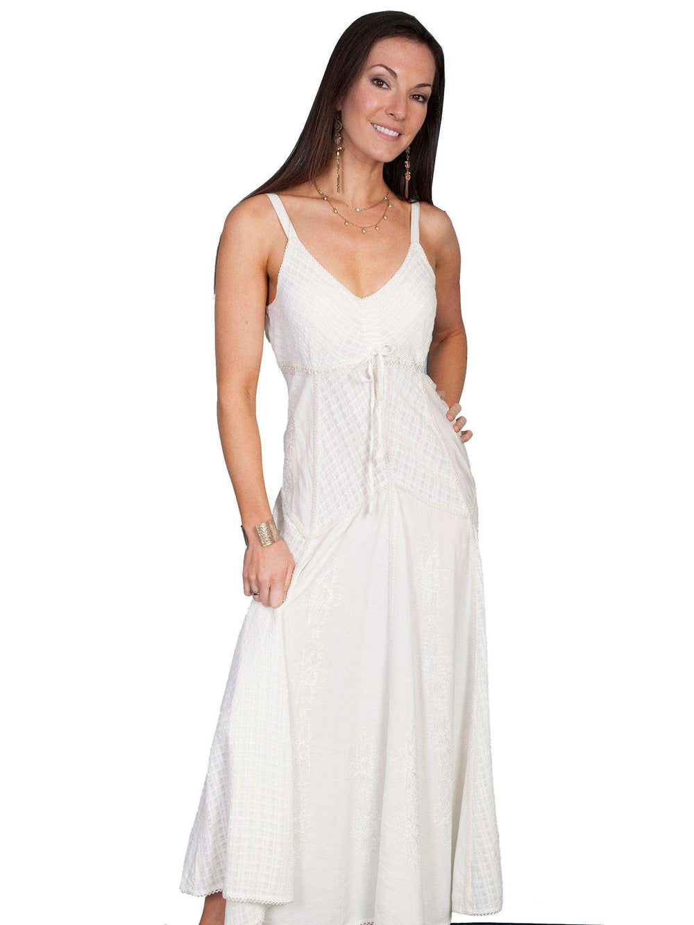 Scully IVORY LONG RAYON DRESS - Scully Leather - Flyclothing LLC