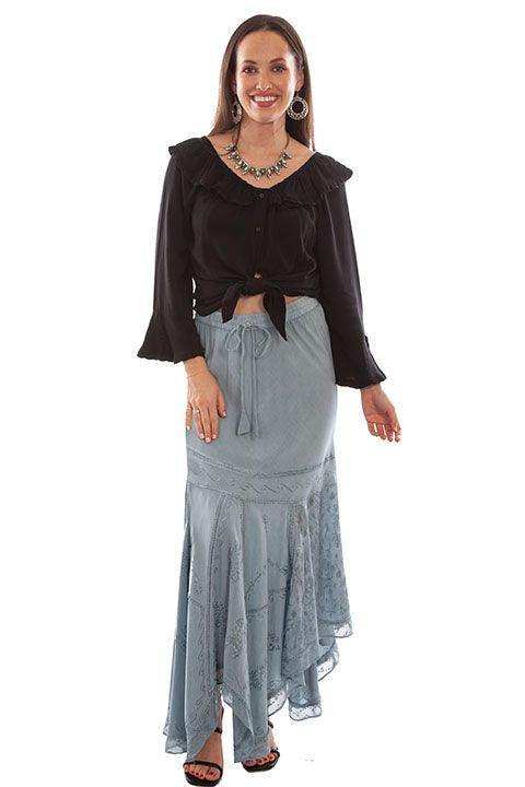 Scully Leather Ash Grey Rayon Skirt - Scully Leather - Flyclothing LLC