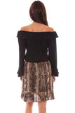 Scully PYTHON 19" RUFFLED PYTHON SKIRT - Scully Leather - Flyclothing LLC