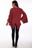 Scully RED TUNIC W/LACE UP SLEEVES - Scully Leather - Flyclothing LLC