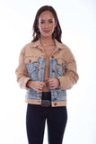 Scully Leather Tan Color Block Jkt Den/Tan W/Studs - Scully Leather - Flyclothing LLC