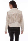 Scully OFF WHITE FRINGE JACKET W/EMB. CROCHET - Scully Leather - Flyclothing LLC