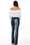 Scully DENIM COLOR BLOCK FLARE PANT - Scully Leather - Flyclothing LLC