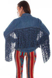 Scully DENIM JACKET W/DENIM FRINGE - Scully Leather - Flyclothing LLC