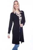 Scully BLACK SIDE SLIT CARDIGAN - Scully Leather - Flyclothing LLC