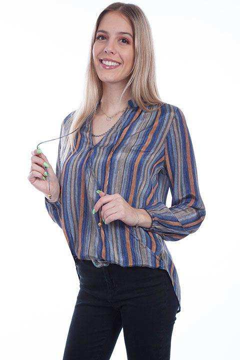 Scully SKY HI/LO CROSSOVER TOP W/TASSEL - Scully Leather - Flyclothing LLC