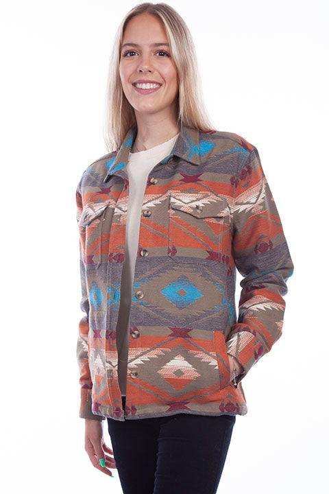 Scully Leather Honey Creek Olive Ladies Southwest Shirt/Jacket - Scully Leather - Flyclothing LLC
