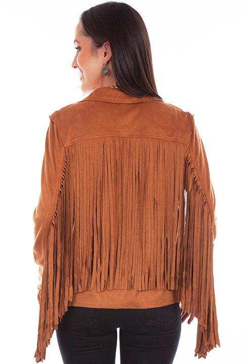 Scully Leather Honey Creek Brown Ultra Suede Fringe Jacket - Scully Leather - Flyclothing LLC