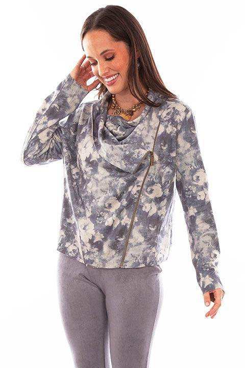 Scully Zip Drape Cross Over Jacket - Scully Leather - Flyclothing LLC