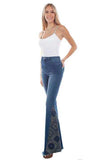 Scully Leather Honey Creek Denim Bandana Print Bell Bottom Pants - Scully Leather - Flyclothing LLC
